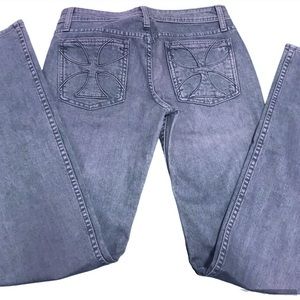 Habitual purple-ish blue jeans with cross design on pockets